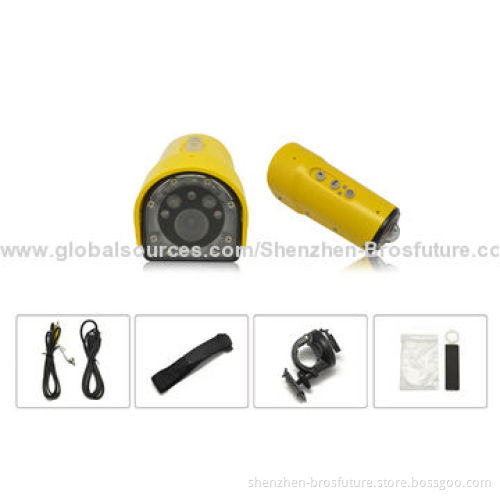 HD 720-pixel Action Camera with Flashlight, 120°, Viewing Angle, Built-in Laser Light